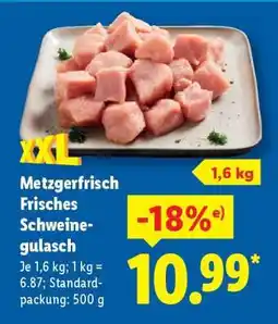Lidl Metzgerfrisch Frisches Schweine-Gulasch Angebot