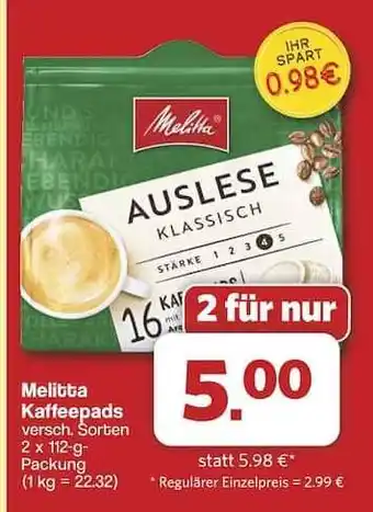 Famila Nord Ost Melitta Kaffeepads Angebot