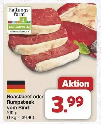 Famila Nord Ost Roastbeef oder Rumpsteak vom Rind Angebot