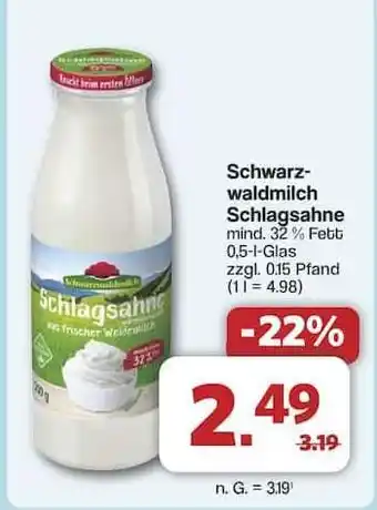 Famila Nord Ost Schwarzwaldmilch Schlagsahne Angebot