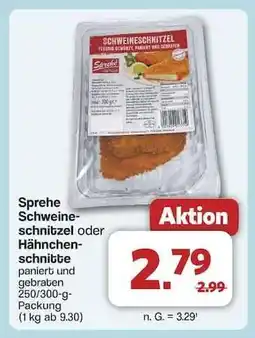 Famila Nord Ost Sprehe Schweineschnitzel oder Hähnchenschnitte Angebot