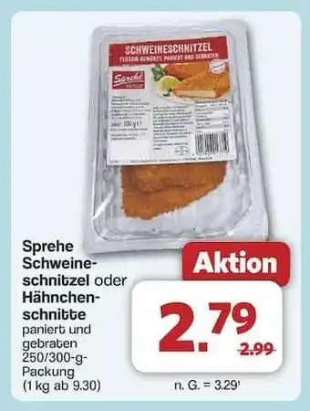 Famila Nord Ost Sprehe Schweineschnitzel oder Hähnchenschnitte Angebot