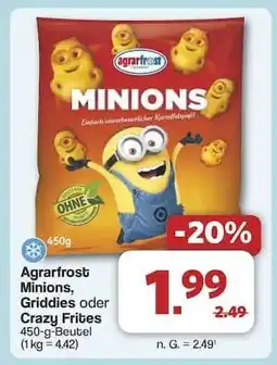 Famila Nord Ost Agrarfrost Minions, Griddies oder Crazy Frites Angebot