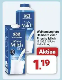 Famila Nord Ost Weihenstephan Haltbare oder Frische Milch Angebot