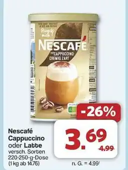 Famila Nord Ost NESCAFÉ Cappuccino oder Latte Angebot