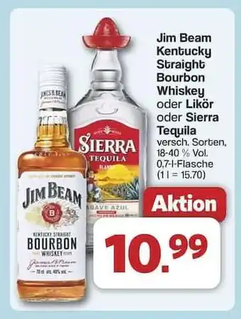 Famila Nord Ost Jim Beam Kentucky Straight Bourbon Whiskey oder Sierra Tequila Angebot