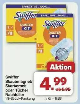 Famila Nord Ost Swiffer Staubmagnet Starterset oder Tücher Nachfüller Angebot