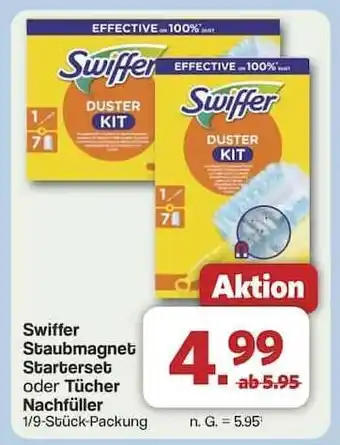 Famila Nord Ost Swiffer Staubmagnet Starterset oder Tücher Nachfüller Angebot