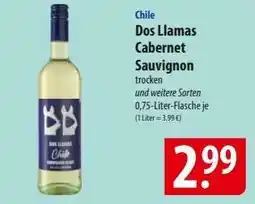 Famila Nord Ost Dos Llamas Cabernet Sauvignon Angebot