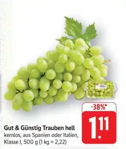 Edeka Gut & Günstig Trauben hell Angebot