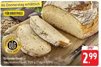 Edeka Gründerbrot Angebot