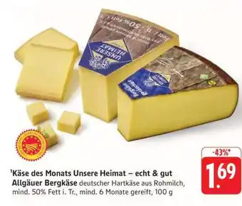 Edeka Allgäuer Bergkäse Angebot