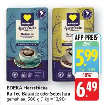 Edeka EDEKA Herzstücke Kaffee Balance oder Selection Angebot