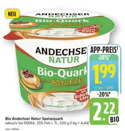 Edeka Bio Andechser Natur Speisequark Angebot