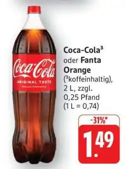 Edeka Coca-Cola oder Fanta Orange Angebot
