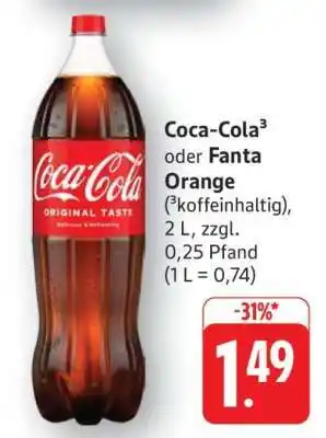 Edeka Coca-Cola oder Fanta Orange Angebot