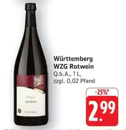 Edeka Württemberg WZG Rotwein Angebot