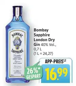 Edeka Bombay Sapphire London Dry Gin Angebot