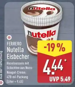 Aldi Nord FERRERO Nutella Eisbecher Angebot