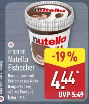Aldi Nord FERRERO Nutella Eisbecher Angebot