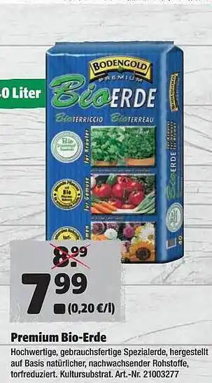 Hagebau Premium Bio-erde Angebot