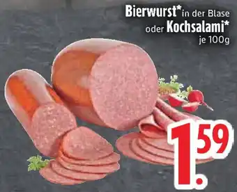 Edeka Bierwurst oder Kochsalami Angebot