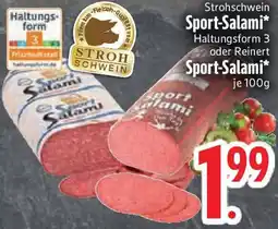 Edeka Strohschwein Sport-Salami oder Reinert Sport-Salami Angebot