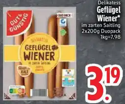 Edeka Gut & Günstig Delikatess Geflügel Wiener Angebot