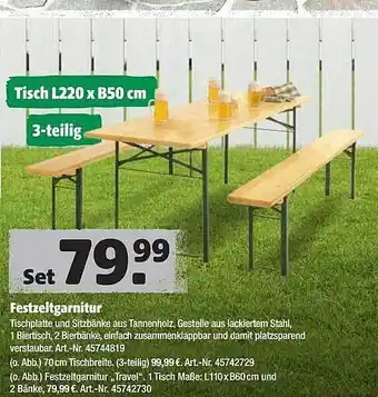 Hagebau Festzeltgarnitur Angebot