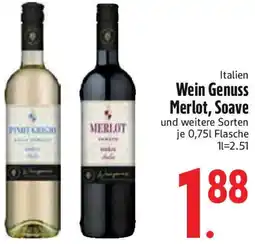 Edeka Wein Genuss Merlot, Soave Angebot