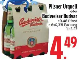 Edeka Pilsner Urquell oder Budweiser Budvar Angebot