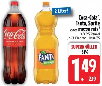 Edeka Coca-Cola, Fanta, Sprite oder mezzo mix Angebot