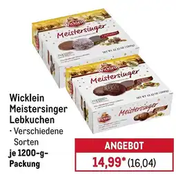 METRO Wicklein Meistersinger Lebkuchen Angebot