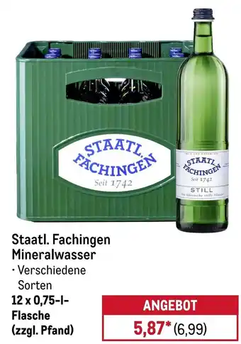 METRO Staatl. Fachingen Mineralwasser Angebot