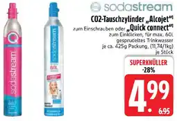 Edeka Sodastream CO2-Tauschzylinder ,,Alcojet" oder Quick connect Angebot