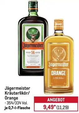 METRO Jägermeister Kräuterlikör/ Orange Angebot