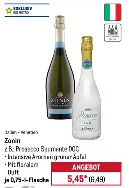 METRO Zonin z.B.: Prosecco Spumante DOC Angebot