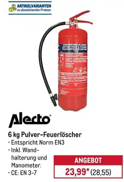 METRO Alecto 6 kg Pulver-Feuerlöscher Angebot