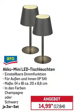 METRO aro Akku-Mini LED-Tischleuchten Angebot