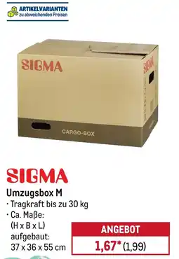 METRO SIGMA Umzugsbox M Angebot