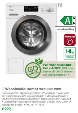 EP Miele Waschvollautomat WEB 365 WPS Angebot