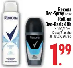 Edeka Rexona Deo-Spray oder Roll-on Deo-Basis 48h Angebot