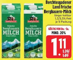 Edeka Berchtesgadener Land Frische Bergbauern-Milch Angebot
