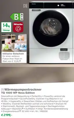 EP Miele Wärmepumpentrockner TQ 1000 WP Nova Edition Angebot