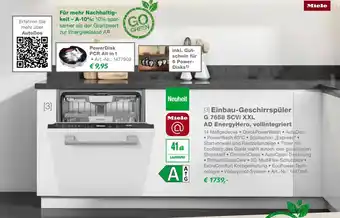 EP Miele Einbau-Geschirrspüler G 7658 SCVi XXL AD EnergyHero, vollintegriert Angebot