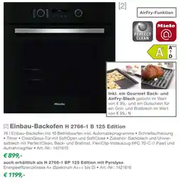EP Miele Einbau-Backofen H 2766-1 B 125 Edition Angebot