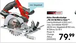 Hellweg Akku-handkreissäge te-cs 18/150 li-solo Angebot