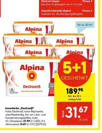 Hellweg Innenfarbe „deckweiß“ Angebot