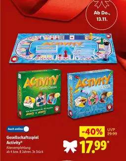 Lidl Activity family classic Angebot