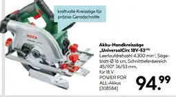 Hellweg Bosch akku-handkreissäge „universalcirc 18v-53“5) Angebot